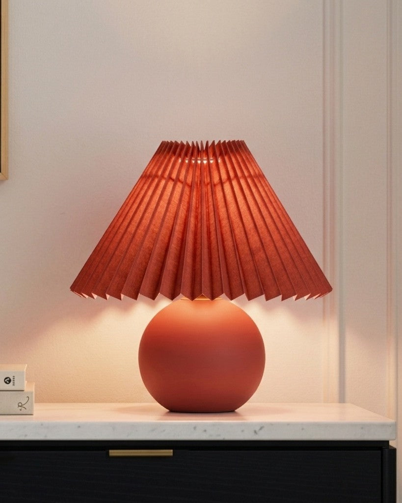 Brightech Serena Table Lamp in Red
