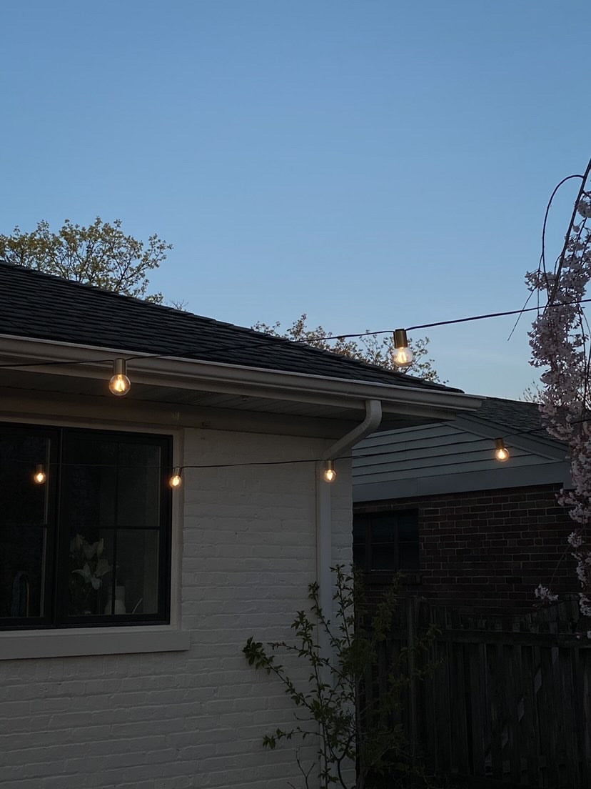 String Light Glow Glow Globe Plug-in String Lights | Elegant Brass Accents | Brightech