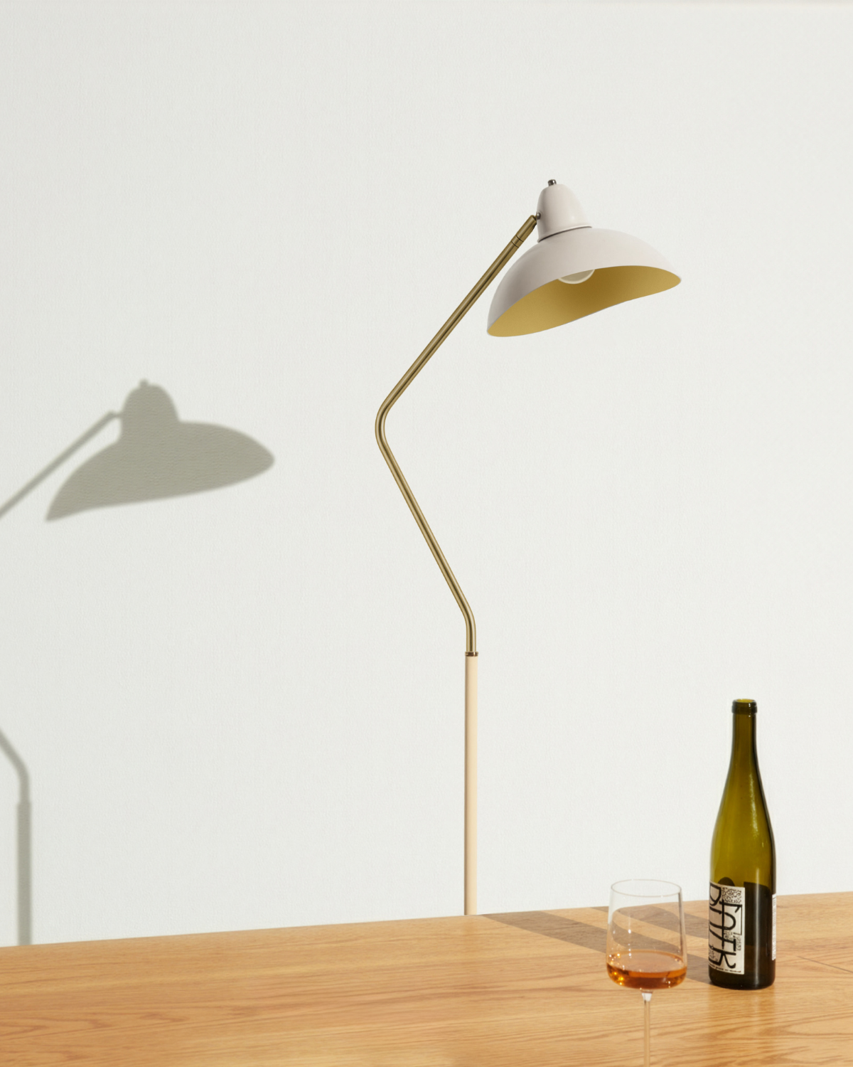 Swoop Mid-Century Modern Floor Lamp | Adjustable Head | Brightech