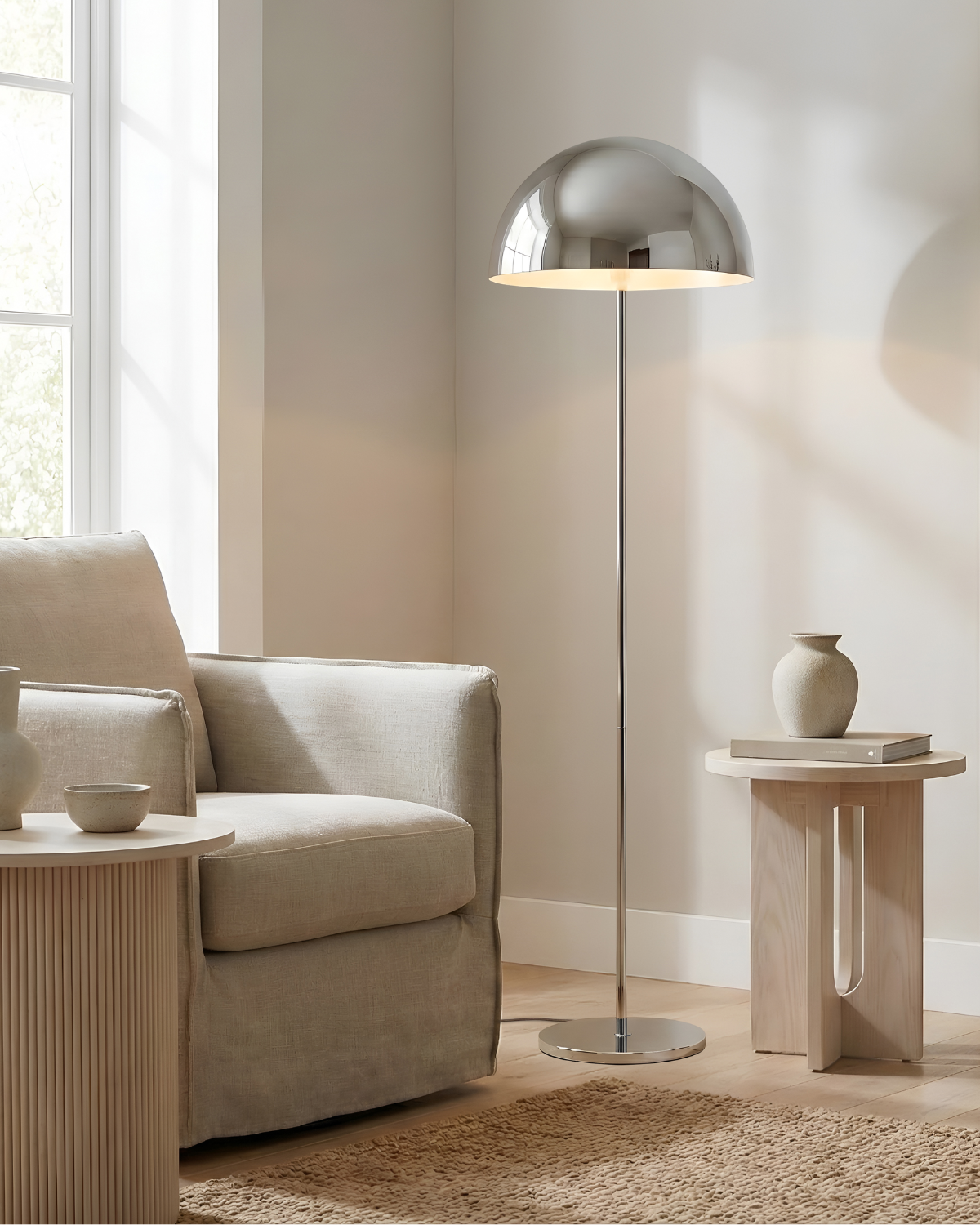 Ono_Chrome_Brightech_Mushroom Floor Lamp 