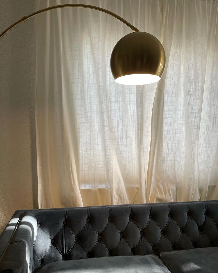 Olivia Arc Chrome Floor Lamp | Sturdy Marble Base | Brightech