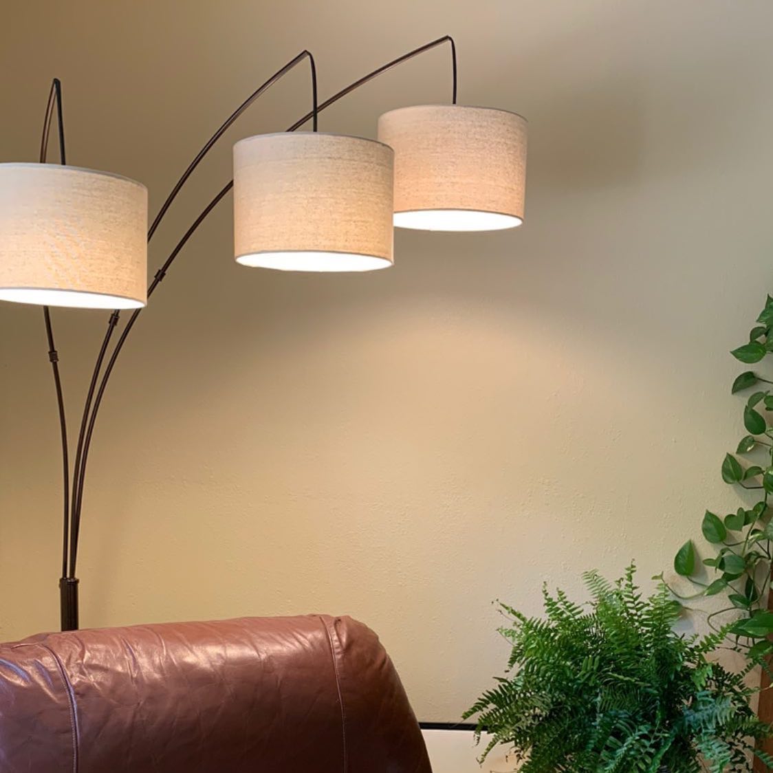 Trilage Black Arc Floor Lamp | Multi Head Lamp | Brightech