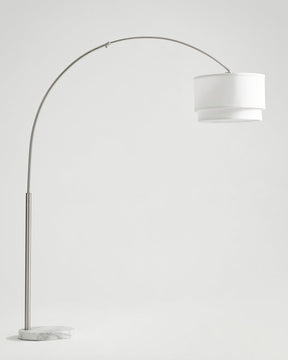 Mason Arc Dark Bronze Floor Lamp | Sturdy Marble Base | Brightech