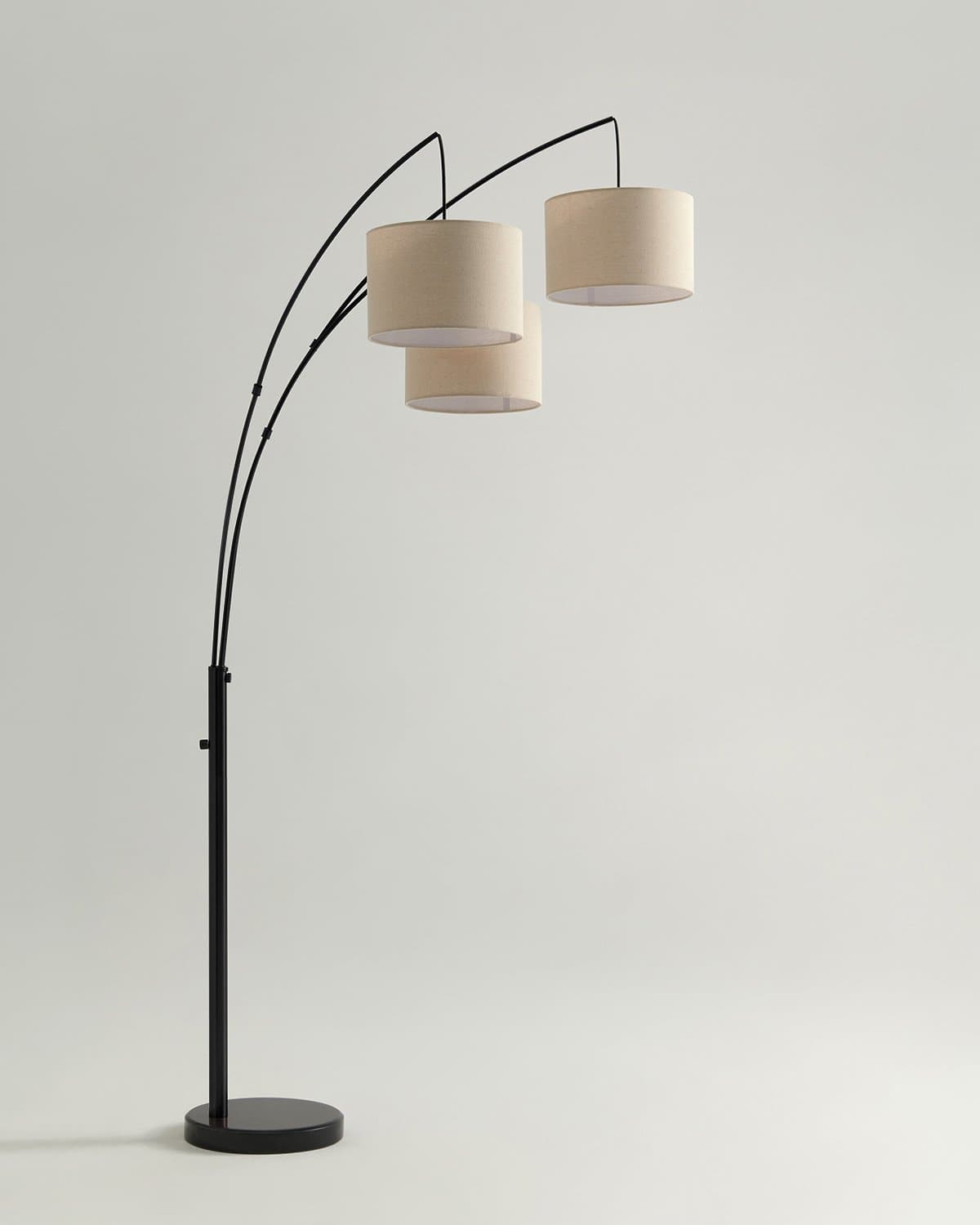 Trilage Black Arc Floor Lamp | Multi Head Lamp | Brightech