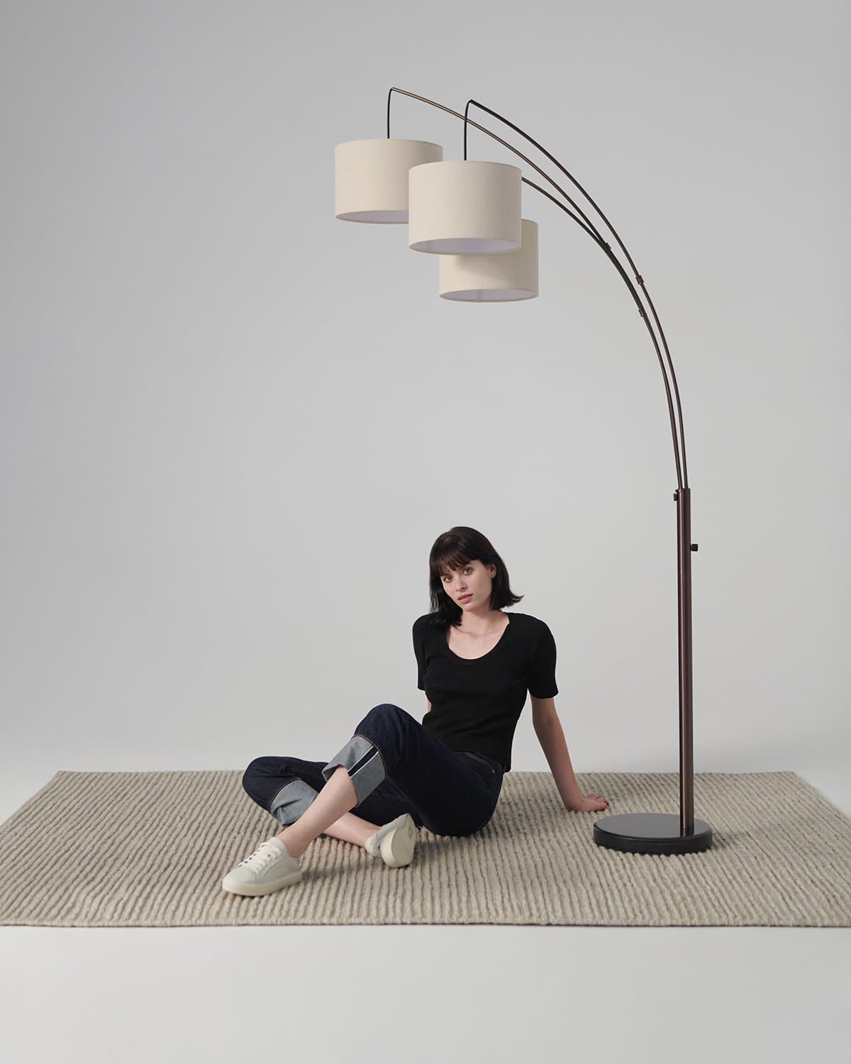 Project 62 shaded arc store floor lamp