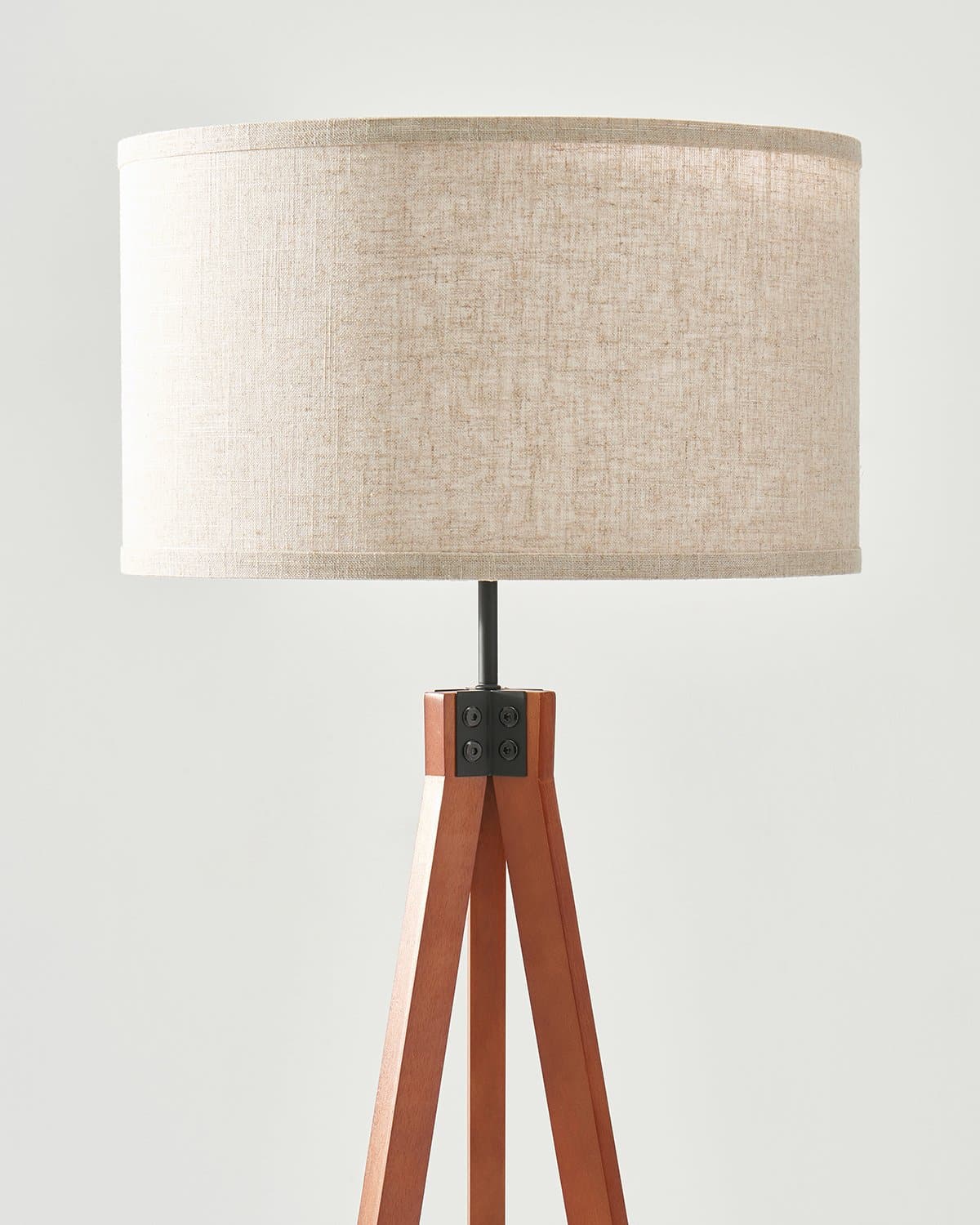 Eden Tripod Floor Lamp | Traditional Dimmable Wooden Light | Brightech