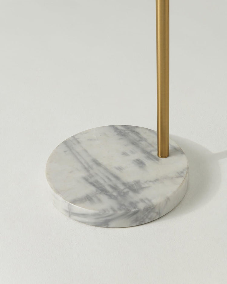 Olivia Arc Chrome Floor Lamp | Sturdy Marble Base | Brightech