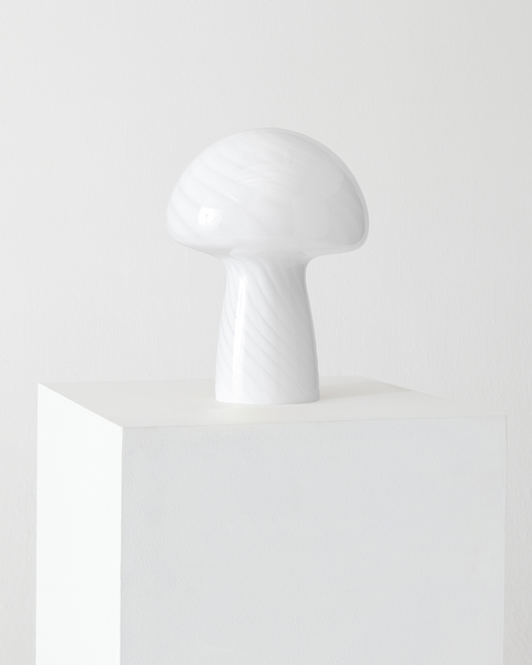 Brightech Mushroom LED Round Table Lamp - White
