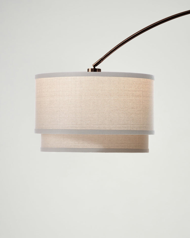 Mason Arc Dark Bronze Floor Lamp | Sturdy Marble Base | Brightech