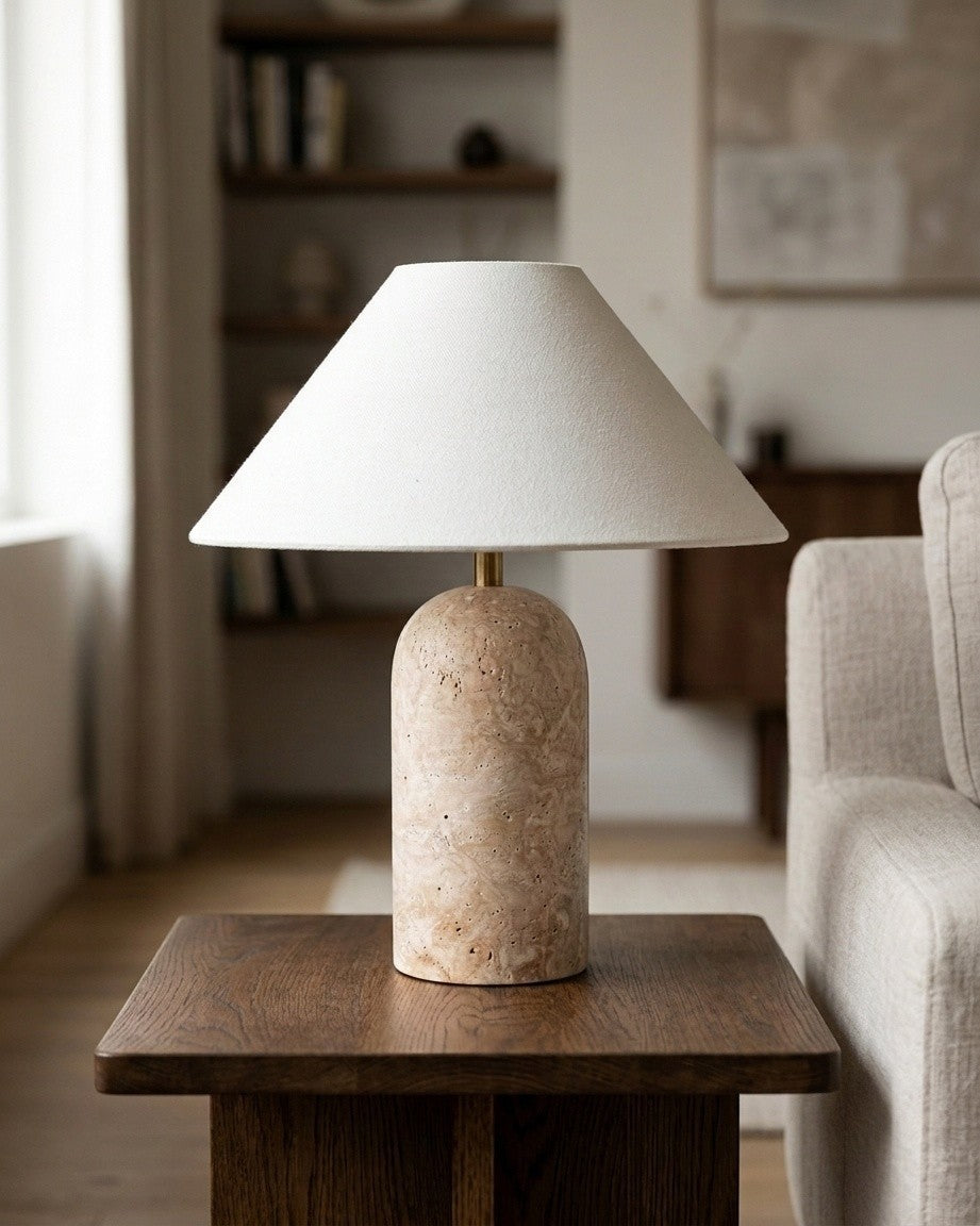 Brightech Sansa Table Lamp in Travertine